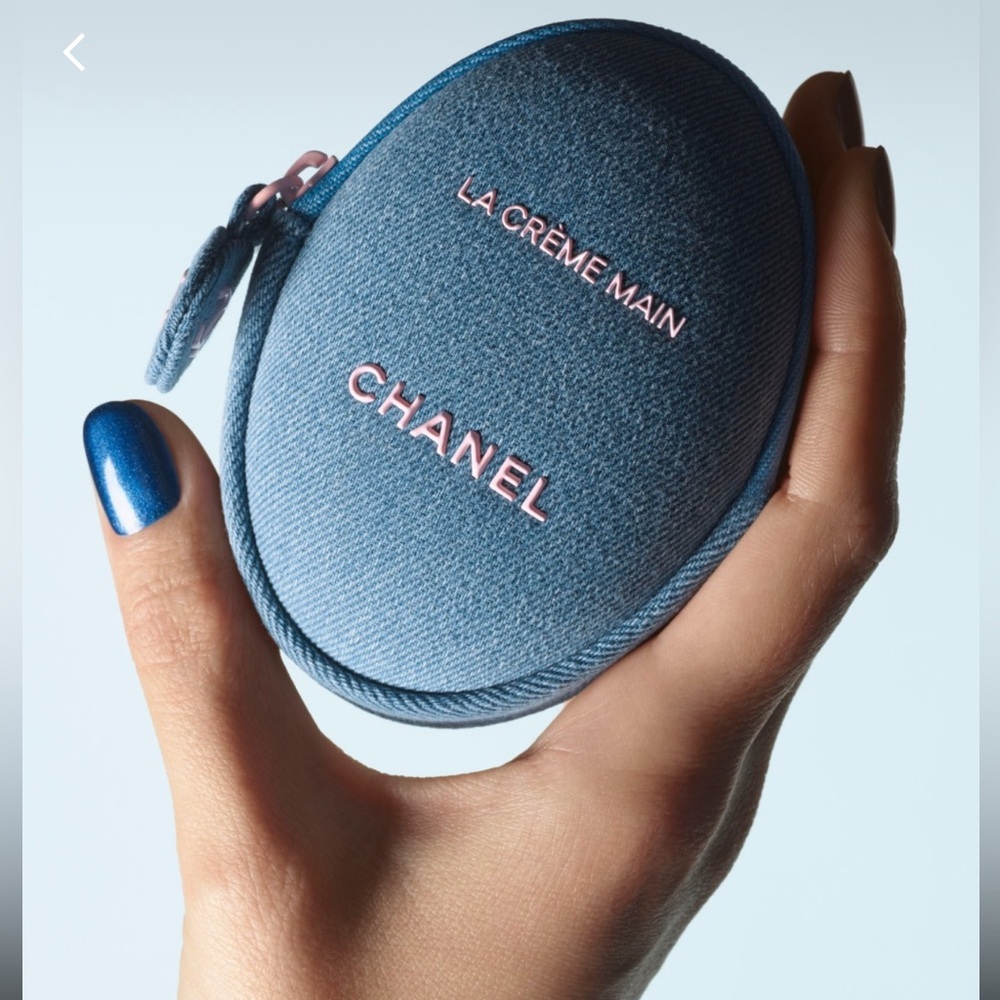 Chanel | Limited Edition | La Crème Main Hand Cream with Zippered Denim Pouch